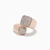 Effy Jewelry Pave Rose 14K Rose Gold Diamond Bipass Ring | Rings