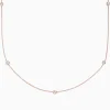 BH Multi Pave Rose 14K Rose Gold Diamond Station Necklace, 0.62 TCW | Necklaces & Pendants
