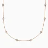 BH Multi Pave Rose 14K Rose Gold Diamond Station Necklace 1.50 TCW | Necklaces & Pendants