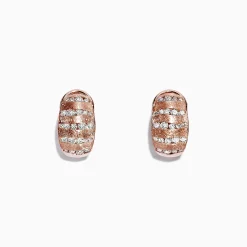 Effy Jewelry Pave Rose 14K Rose Gold Diamond Earrings, 1.12 TCW | Earrings