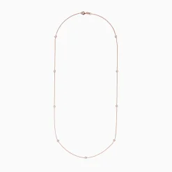 BH Multi Pave Rose 14K Rose Gold Diamond Station Necklace, 0.62 TCW | Necklaces & Pendants