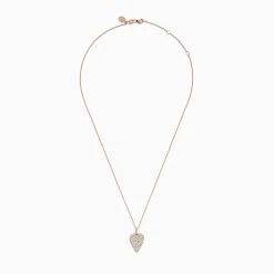 Effy Jewelry Pave Rose 14K Rose Gold Diamond Heart Pendant | Necklaces & Pendants