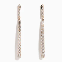 Effy Jewelry Pave Rose 14K Rose Gold Diamond Inside Out Earrings | Earrings