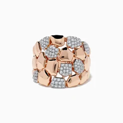 Effy Jewelry Pave Rose 14K White and Rose Gold Diamond Ring | Rings