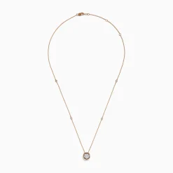 Effy Jewelry Pave Rose 14K White u0026 Rose Gold Diamond Necklace | Necklaces & Pendants