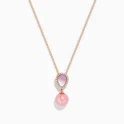 Effy Jewelry Pearl 14K Rose Gold Diamond, Pearl and Mother of Pearl Pendant | Necklaces & Pendants