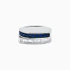 Effy Jewelry Royal Bleu 14K White Gold Sapphire and Diamond Band Ring | Rings