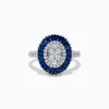 Effy Jewelry Royal Bleu 14K White Gold Sapphire and Diamond Ring | Rings