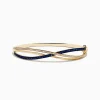 Effy Jewelry Royal Bleu 14K Yellow Gold Blue Sapphire and Diamond Bangle | Bracelets