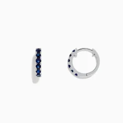 BH Multi Royale Bleu 14K Gold Blue Sapphire Huggie Earrings, 0.57 TCW | Earrings