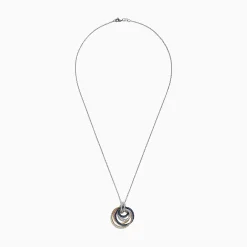 Effy Jewelry Royale Bleu 14K 2-Tone Sapphire and Diamond Circles Pendant, 1.09 TCW | Necklaces & Pendants