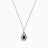BH Multi Royale Bleu 14K Two Tone Gold Sapphire and Diamond Pendant, 0.38 TCW | Necklaces & Pendants
