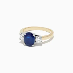 BH Multi Royale Bleu 14K Two Tone Gold Sapphire and Diamond Ring, 2.39 TCW | Rings