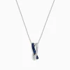 Effy Jewelry Royale Bleu 14K White Gold Blue Sapphire and Diamond Pendant, 0.26 TCW | Necklaces & Pendants