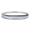 Effy Jewelry Royale Bleu 14K White Gold Blue Sapphire u0026 Diamond Bangle, 1.47 TCW | Bracelets