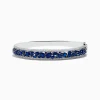 Effy Jewelry Royale Bleu 14K White Gold Blue Sapphire and Diamond Bangle | Bracelets