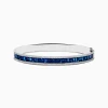 Effy Jewelry Royale Bleu 14K White Gold Blue Sapphire and Diamond Bangle | Bracelets