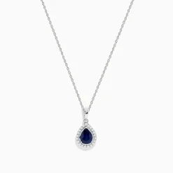 BH Multi Royale Bleu 14K White Gold Sapphire and Diamond Pendant | Necklaces & Pendants