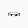 BH MULTI Royale Bleu 14K White Gold Blue Sapphire and Diamond Ring, 0.96 TCW | Rings