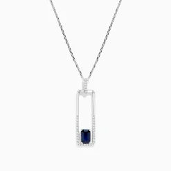 BH Multi Royale Bleu 14K White Gold Sapphire and Diamond Pendant | Necklaces & Pendants