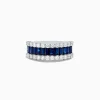 Effy Jewelry Royale Bleu 14K White Gold Blue Sapphire and Diamond Ring | Rings