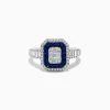 Effy Jewelry Royale Bleu 14K White Gold Blue Sapphire and Diamond Ring | Rings
