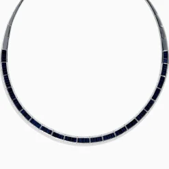 Effy Jewelry Royale Bleu 14K White Gold Blue Sapphire and Diamond Necklace | Necklaces & Pendants