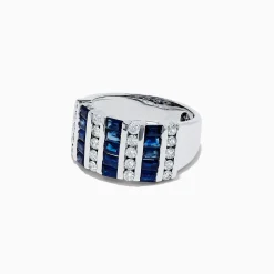 BH Multi Royale Bleu 14K White Gold Sapphire and Diamond Ring, 2.04 TCW | Rings