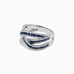 BH Multi Royale Bleu 14K White Gold Sapphire and Diamond Ring, 1.43 TCW | Rings