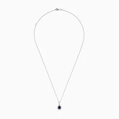 BH Multi Royale Bleu 14K White Gold Sapphire and Diamond Pendant | Necklaces & Pendants