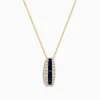 Effy Jewelry Royale Bleu 14K Yellow Gold Blue Sapphire and Diamond Pendant | Necklaces & Pendants