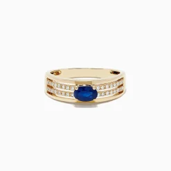 BH Multi Royale Bleu 14K Yellow Gold Sapphire and Diamond Ring | Rings
