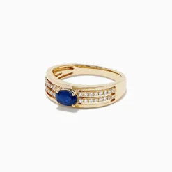 BH Multi Royale Bleu 14K Yellow Gold Sapphire and Diamond Ring | Rings