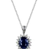 Effy Jewelry Royalty 14K White Gold Blue Sapphire and Diamond Pendant, 2.29 TCW | Necklaces & Pendants