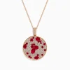 Effy Jewelry Ruby Royal 14K Rose Gold Ruby and Diamond Statement Pendant, 4.19 TCW | Necklaces & Pendants