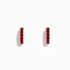BH Multi Ruby Royale 14K Rose Gold Ruby Huggie Earrings, 0.57 TCW | Earrings