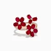 Effy Jewelry Ruby Royale 14K Rose Gold Ruby Flower Cocktail Ring | Rings
