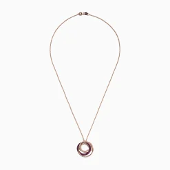 Effy Jewelry Ruby Royale 14K Rose Gold Ruby and Diamond Circles Pendant, 0.66 TCW | Necklaces & Pendants