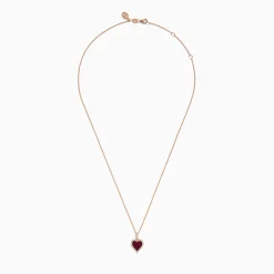 Effy Jewelry Ruby Royale 14K Rose Gold Ruby and Diamond Heart Pendant | Necklaces & Pendants