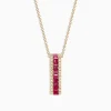 Effy Jewelry Ruby Royale 14K Yellow Gold Princess Cut Ruby Pendant, 1.17 TCW | Necklaces & Pendants