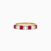 BH Multi Ruby Royale 14K Yellow Gold Ruby and Diamond Band, 0.82 TCW | Rings