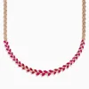 BH Multi Ruby Royale 14K Yellow Gold Ruby and Diamond Leaf Necklace | Necklaces & Pendants