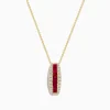 Effy Jewelry Ruby Royale 14K Yellow Gold Ruby and Diamond Pendant | Necklaces & Pendants