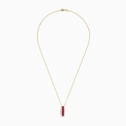 Effy Jewelry Ruby Royale 14K Yellow Gold Ruby and Diamond Pendant | Necklaces & Pendants