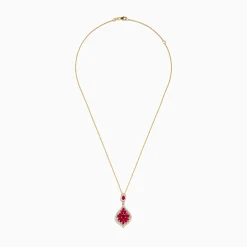Effy Jewelry Ruby Royale 14K Yellow Gold Ruby and Diamond Pendant | Necklaces & Pendants
