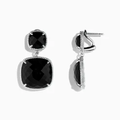 Effy Jewelry 925 S. Silver Cushion Onyx Earrings, 17.40 TCW | Earrings