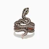 Effy Jewelry Safari 14K Rose Gold Brown and White Diamond Snake Ring, 1.85 TCW | Rings
