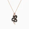 Effy Jewelry Safari 14K Rose Gold Diamond, Ruby, and Enamel Snake Pendant | Necklaces & Pendants