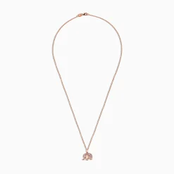Effy Jewelry Safari 14K Rose Gold Diamond Elephant Pendant, 0.21 TCW | Necklaces & Pendants
