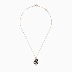 Effy Jewelry Safari 14K Rose Gold Diamond, Ruby, and Enamel Snake Pendant | Necklaces & Pendants